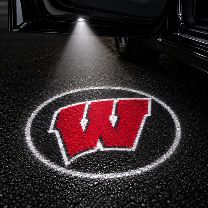 Wisconsin Badgers car door projector light design