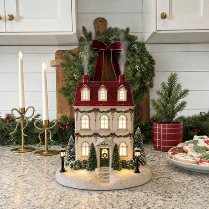 50% OFF🏠 Christmas House Aroma Diffuser – Gentle Mist & Glowing Windows