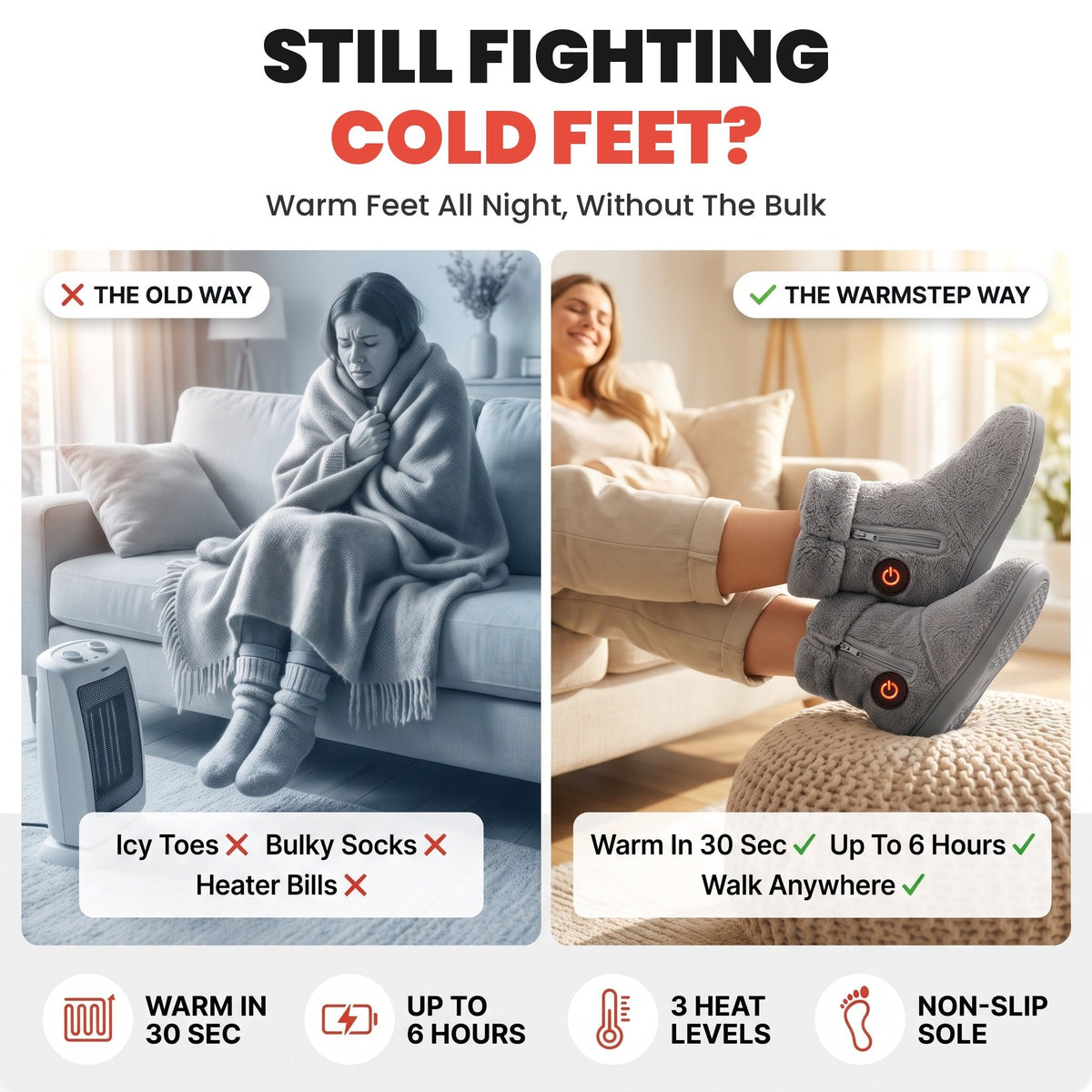 🎉 Black Friday Hot Deals🔥👟Heated Slippers