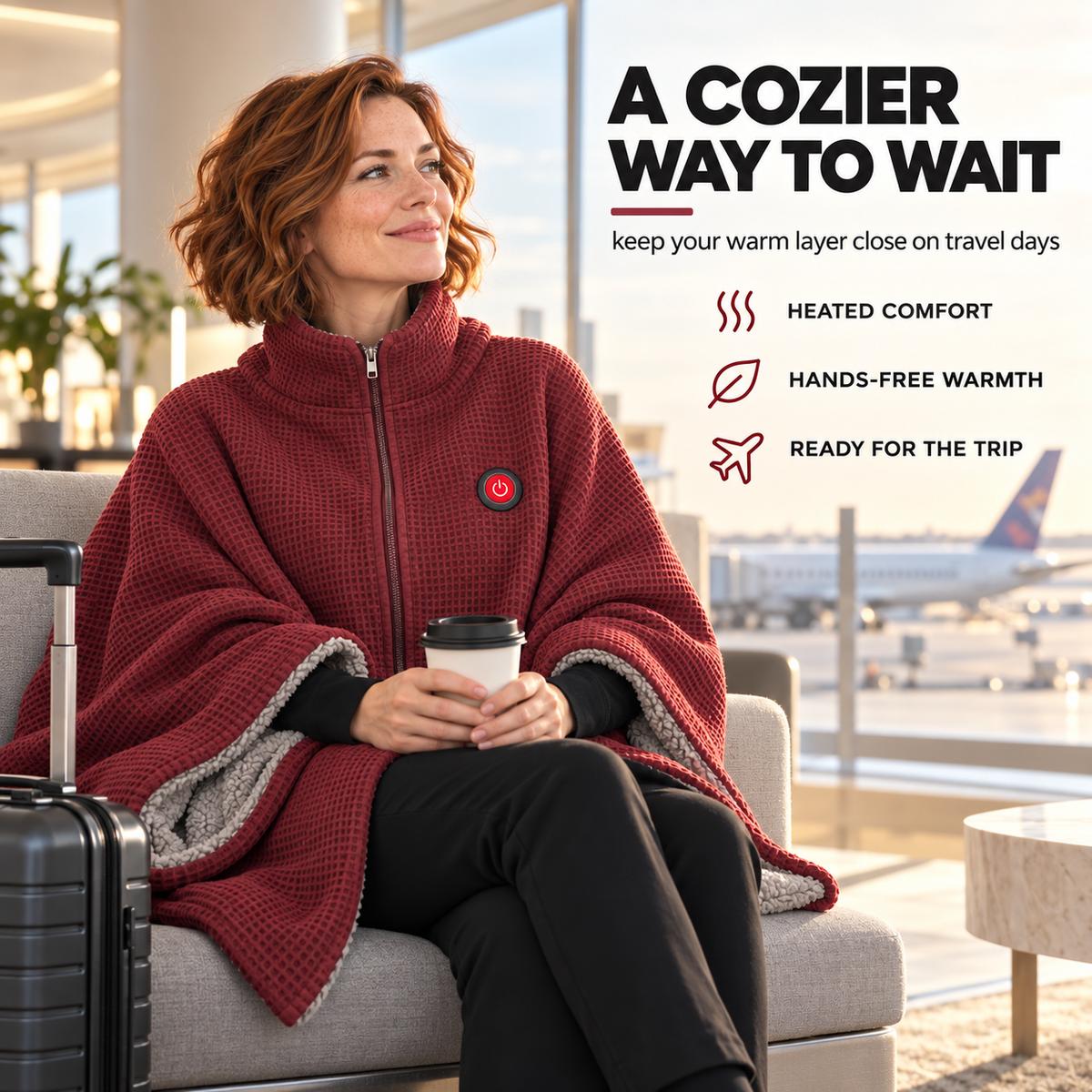 🔥 Wearable Heated Blanket – Cozy Hands-Free Warmth