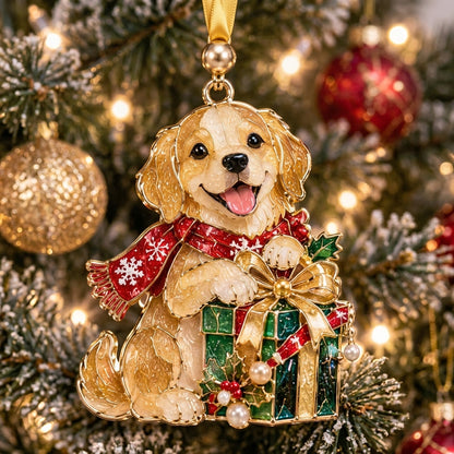 Christmas Golden Retriever XR2110005CL Christmas Ornament