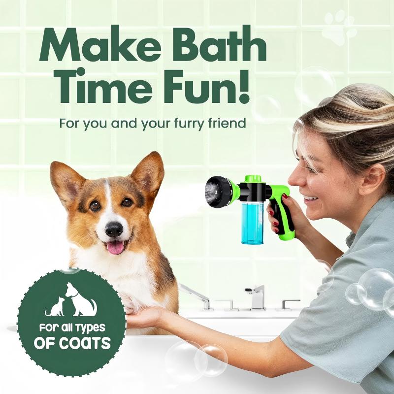 Pet Bathing Sprayer with Shampoo Dispenser for Garden Hose No Power Needed