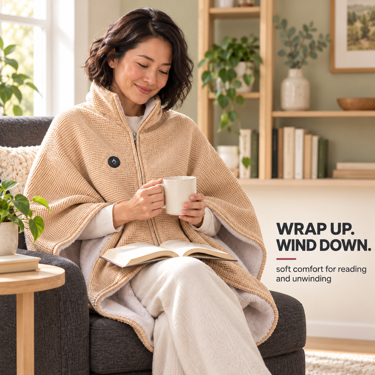 🔥 Wearable Heated Blanket – Cozy Hands-Free Warmth