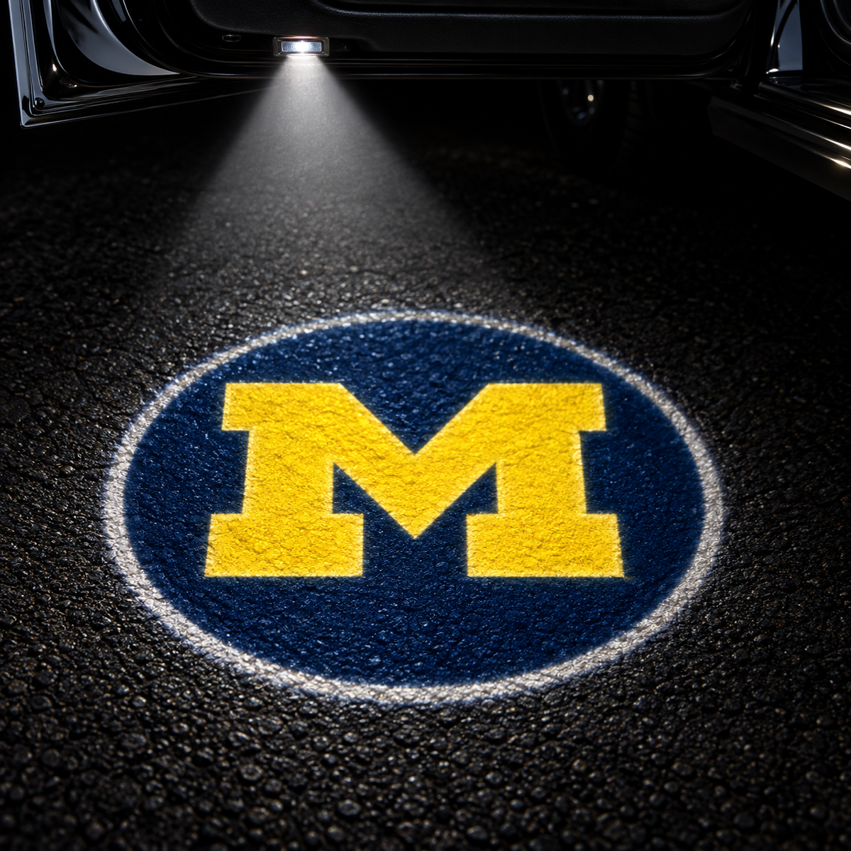 Michigan Wolverines car door projector light design