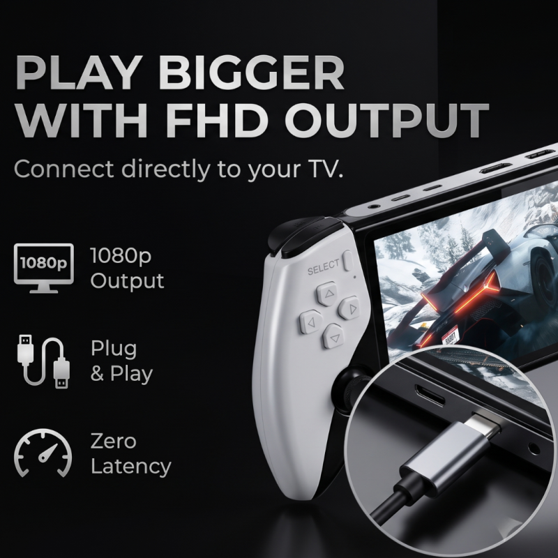 🎄Christmas Sale 40% OFF🎁 TYIIPLUS Retro Handheld Game Console with HD 5-inch IPS Screen over 20,000 Games