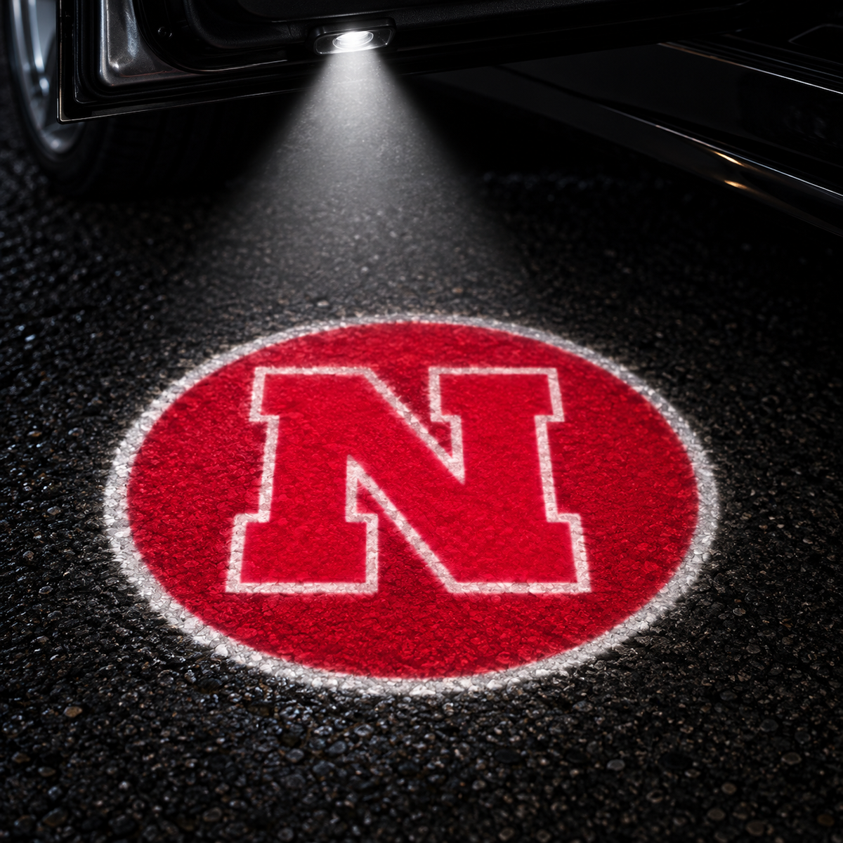 Nebraska Cornhuskers car door projector light design