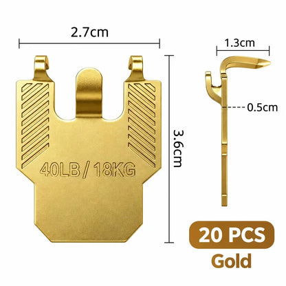 🏠 20 Pack Wall Claw Hooks | No Drilling Needed, Quick Installation for Living Room & Office Wall Decor