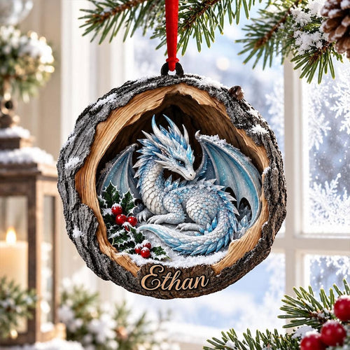 Personalized Ice Dragon XR1610003CL Christmas Ornament