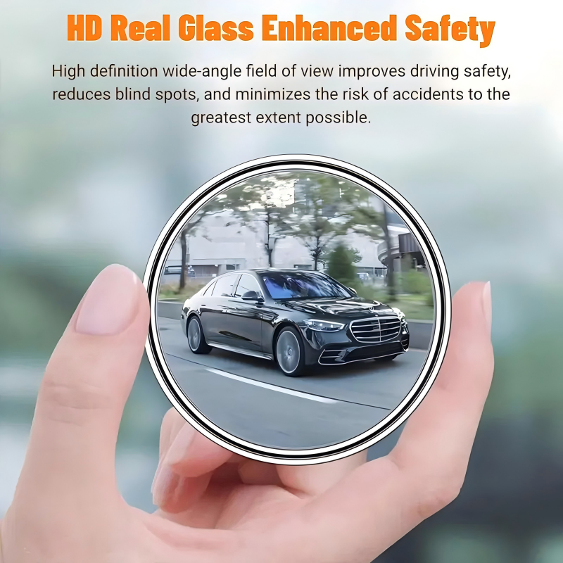 Car Blind Spot Mirror 2Pcs Suction Cup 360° Adjustable Wide Angle Safety Accessory for Parking