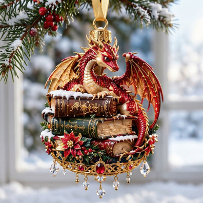 Dragons Library XR1710023CL Christmas Ornament