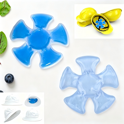 Reusable Gel Ice Pad for Head Cooling Summer Heat Relief Hat Helmet Cooler