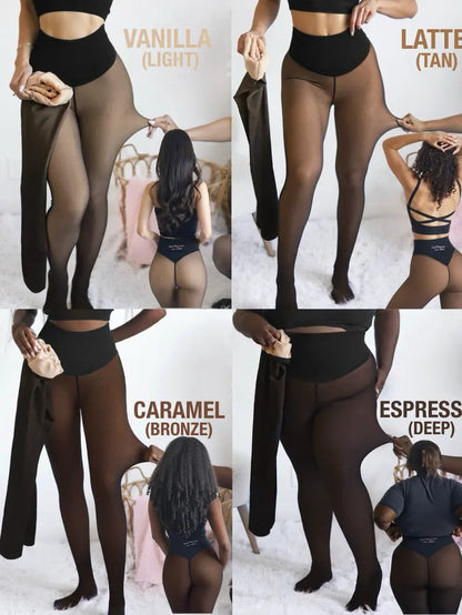 Women's Official Magic Fleece Lined Tights - High Waist, Plus Size Chic Cute Women's Fashion Clothes
