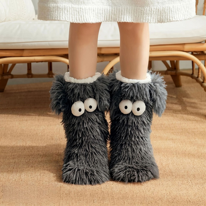 Plus Size Fluffy Monster Indoor Slipper Socks