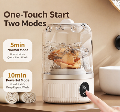 ✈️ Travel Mini Laundry Washer Cup, USB‑C Rechargeable for Dorm & Apartment🧺