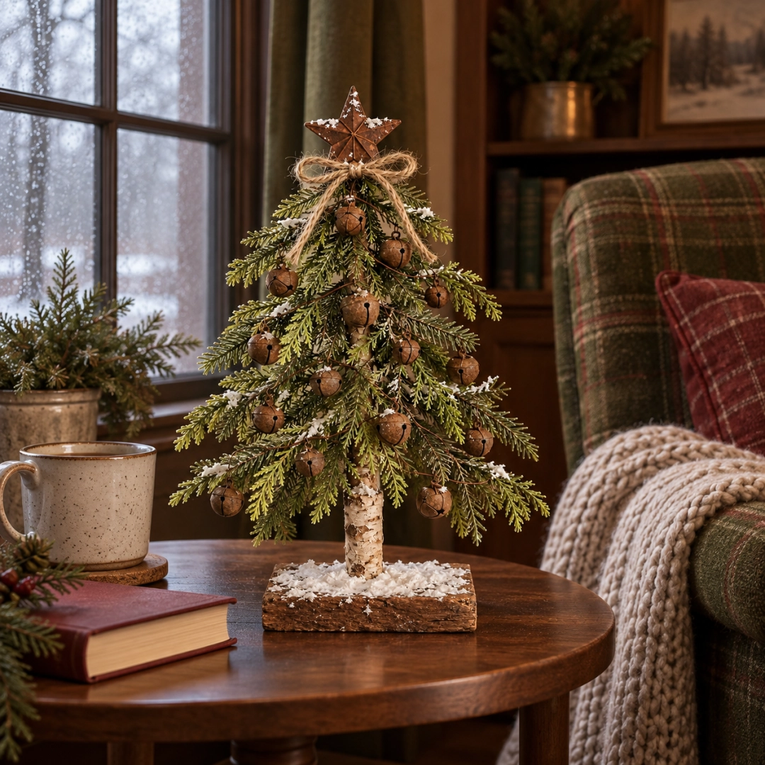 Snow-Kissed Bell & Star Christmas Tree