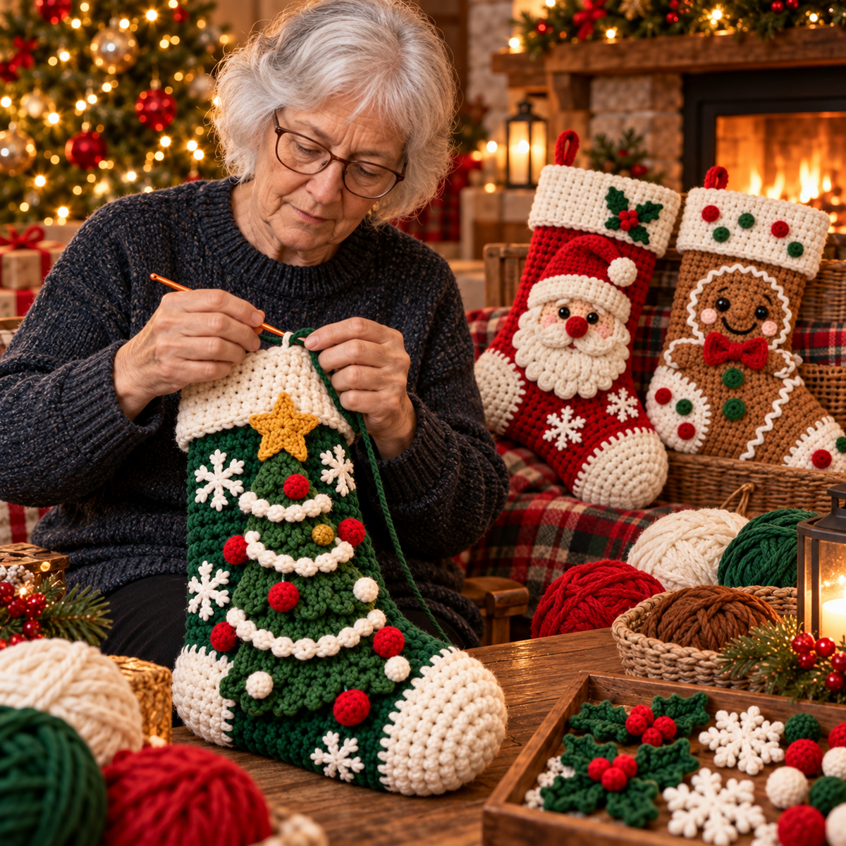 Handmade Christmas Stockings 🎄🧦 – Cozy Personalized Holiday Decor & Gift Holders