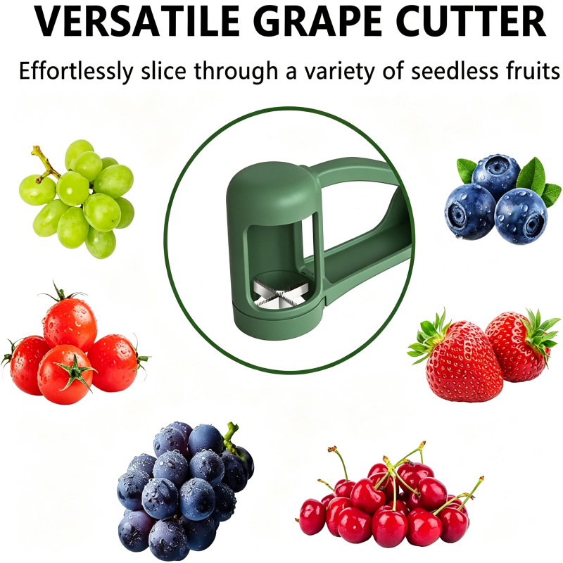 Baby Grape Slicer Cutter, Multi Purpose Fruit Divider Tool for Grape Cherry Tomato Strawberry Blueberry, Toddler Anti-Choking Food Cutting Gadget