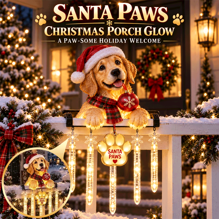 🎄Christmas Day Sale 49%🐶Santa Paws Railing Light