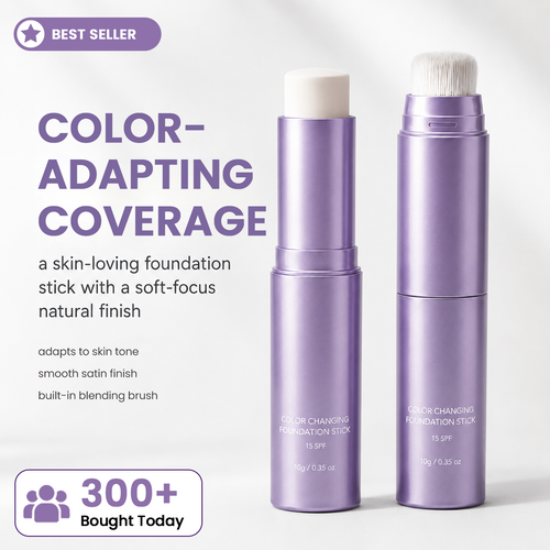 ❤️2 in 1 Color Changing Foundation Stick – The stick that makes mature skin glow again