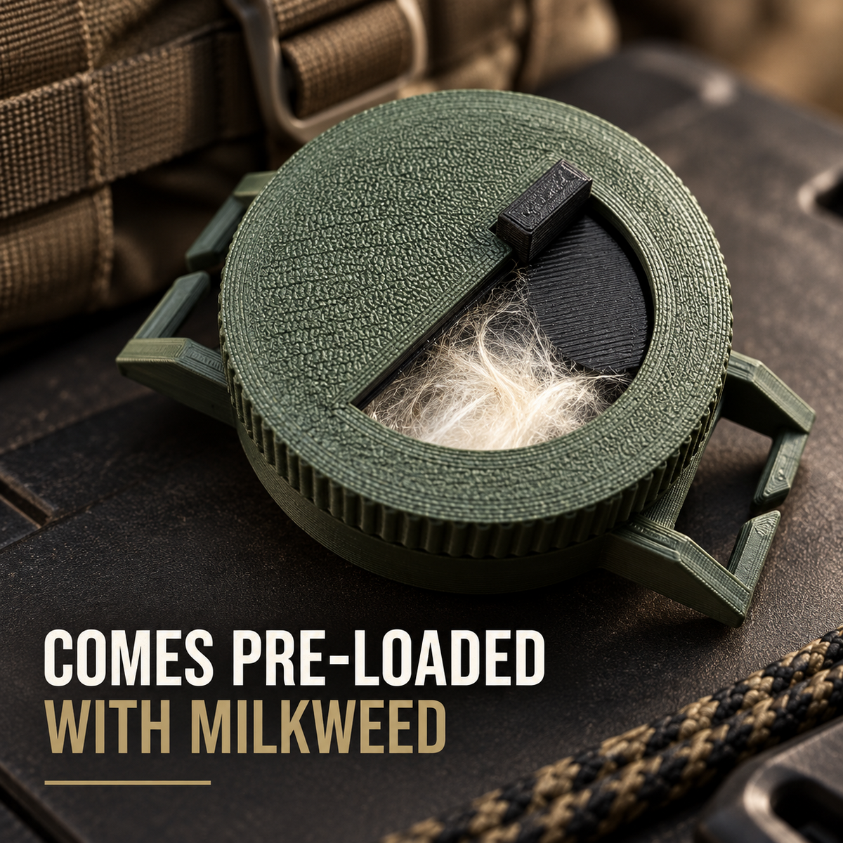Bow Hunting Milkweed Dispenser - Wind Indicator Fluff For Saddle Hunters