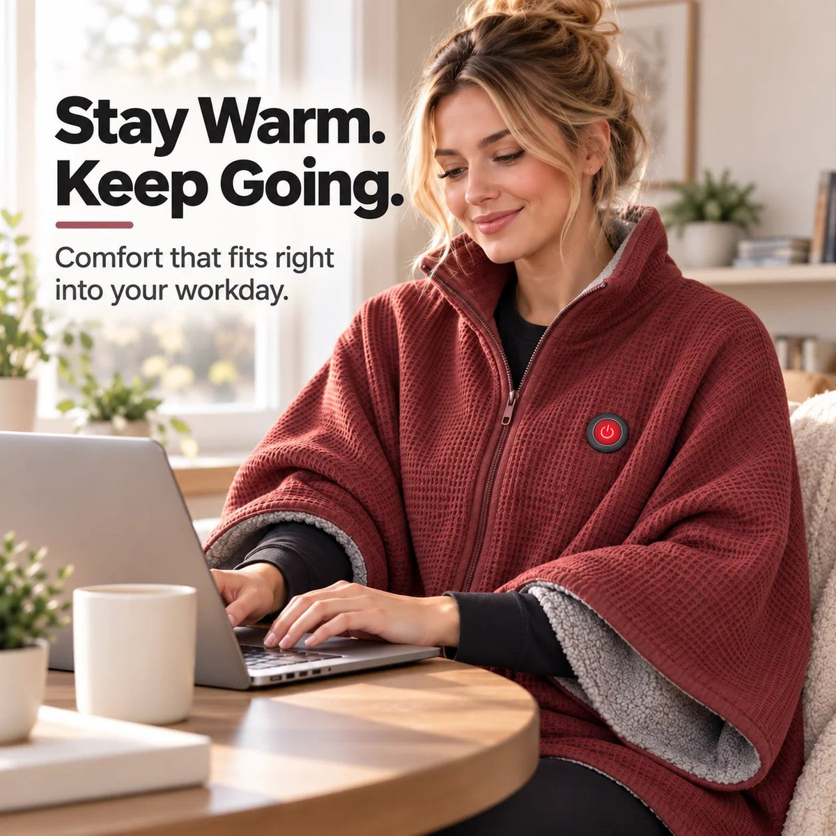 🔥 🔥Wearable Heated Blanket Shawl – Cozy Hands-Free Warmth🔥