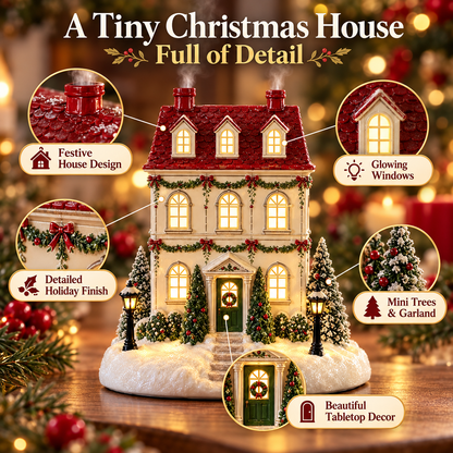 50% OFF🏠 Christmas House Aroma Diffuser – Gentle Mist & Glowing Windows