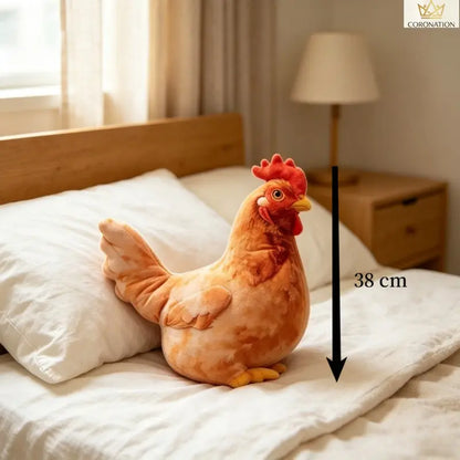 Cute Chicken-Shaped Plush Pillow – Realistic Hen Stuffed Animal & Home Decor Cushion