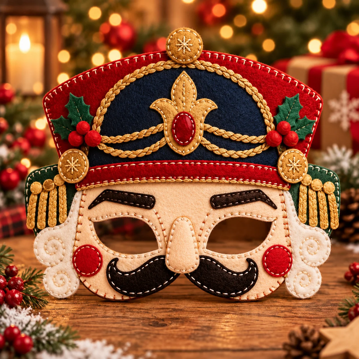 🔥 Handmade Christmas Felt Masks | Cute Holiday Party Costumes & Festive Dress-Up Accessories