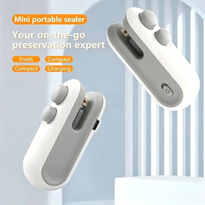 2 in 1 USB Rechargeable Heat Sealer for Snacks Plastic Bags Portable Food Fresh
