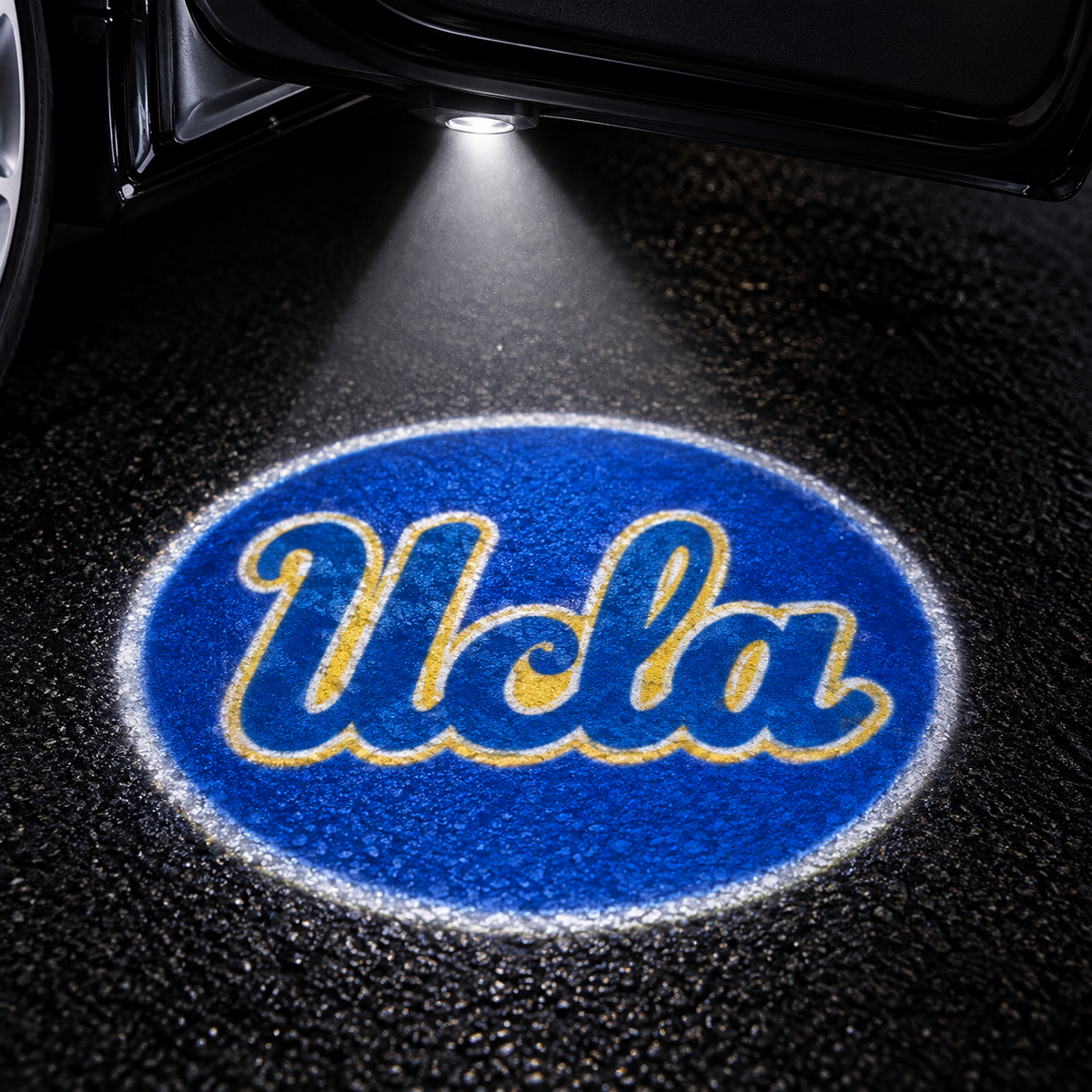 UCLA Bruins car door projector light design