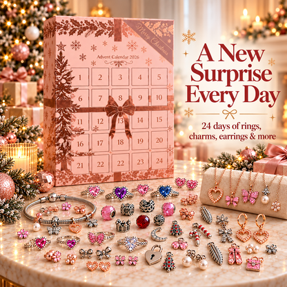 🎀 24-Day Jewelry Advent Calendar – Daily Mystery Charms & Holiday Surprises ✨🎄