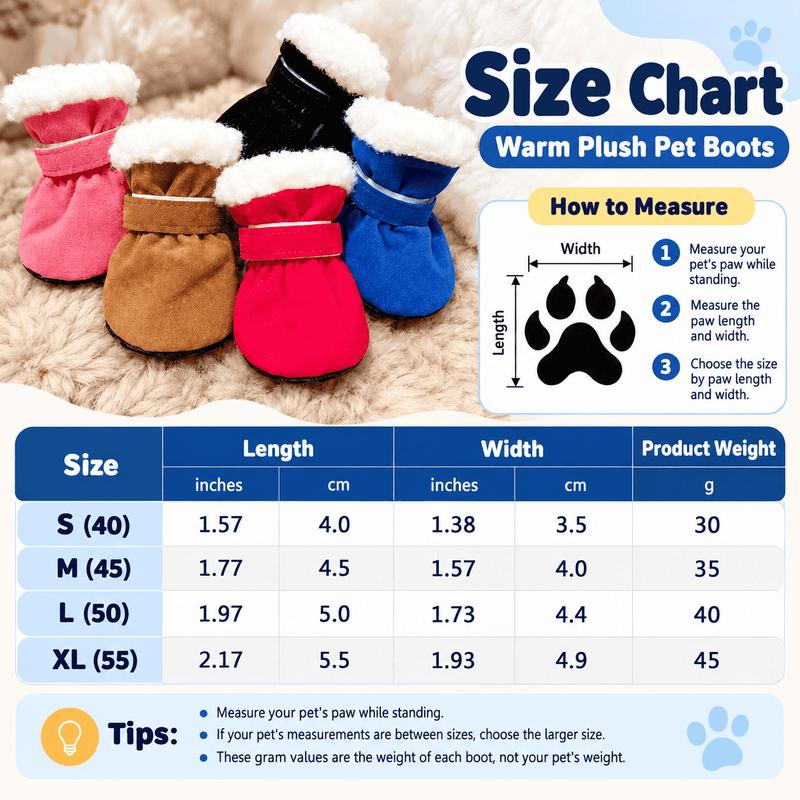 Soft Velvet Puppy Booties, Warm Non-Slip Paw Covers for Small Dogs 🐾
