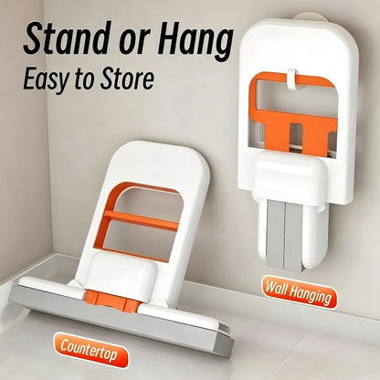 Mini Self Squeezing Mop Portable Wet Dry Cleaning for Bathroom Kitchen Glass