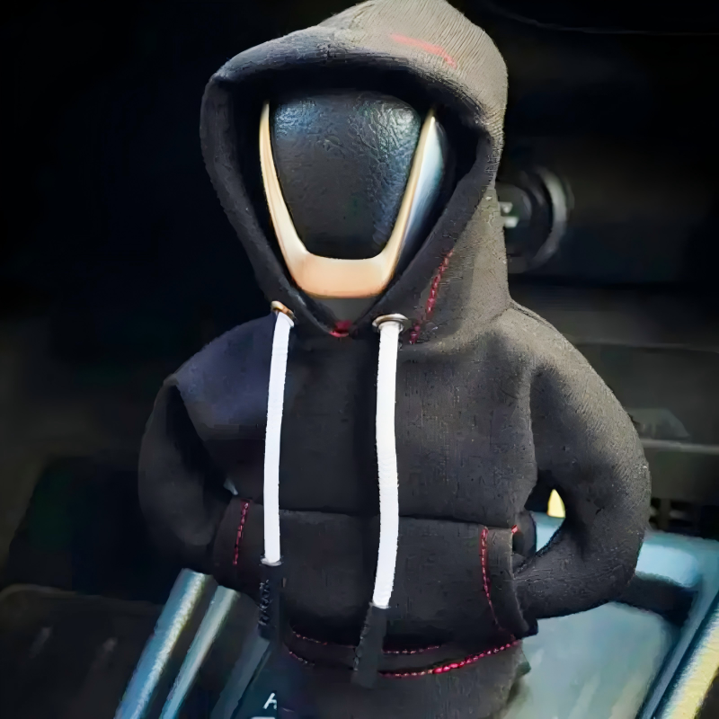 Universal Car Shift Knob Cover Hoodie Cute Interior Decoration Accessory