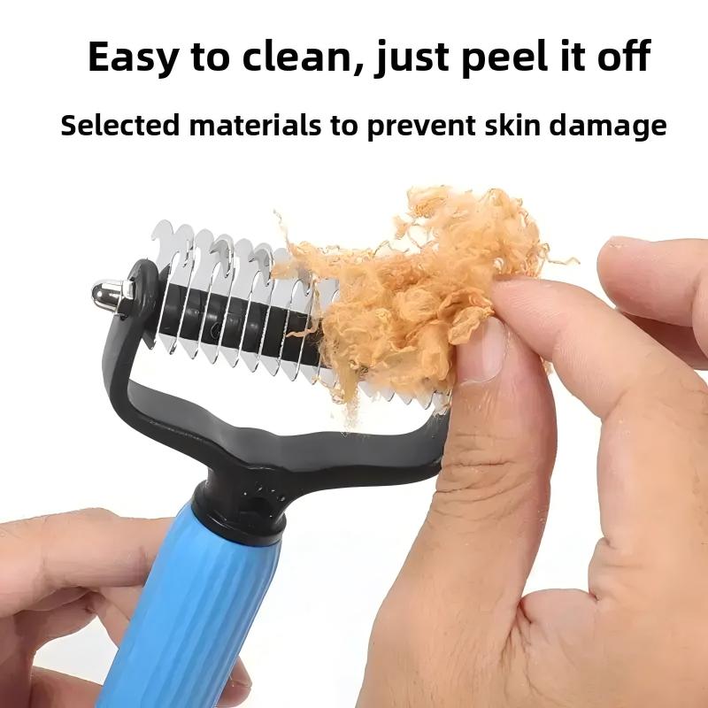 Double Sided Stainless Steel Detangling Comb for Pets Shedding Matting Removal Tool