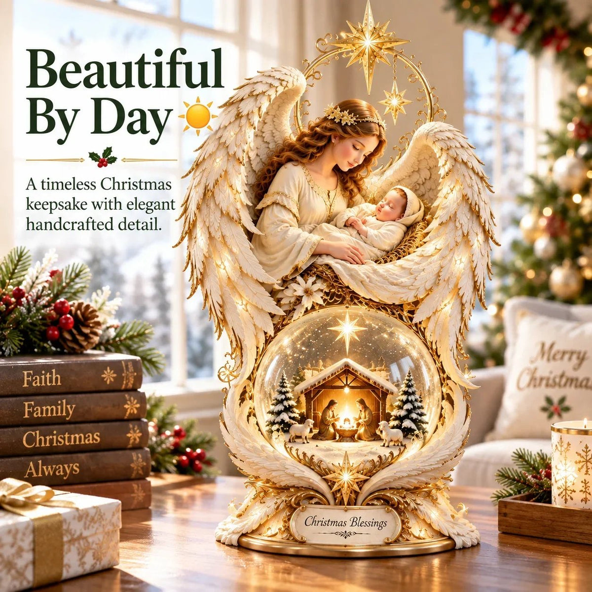 🎉 ✝️ Bring the Holy Night Home – Heavenly Noel Nativity Light