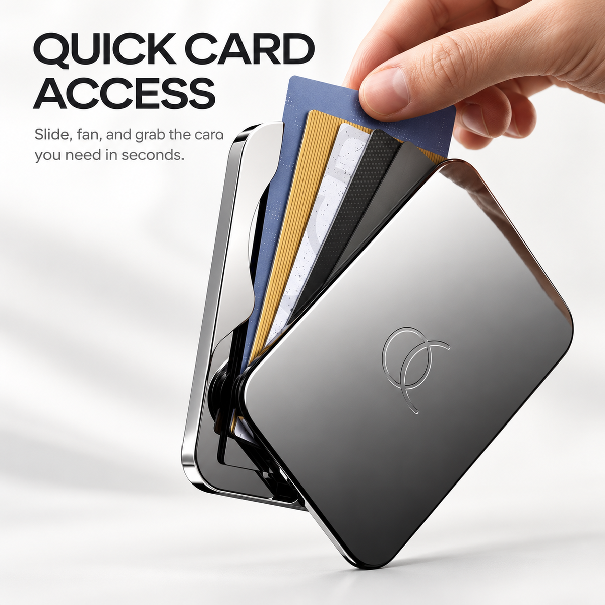 🧲 Magnetic Slim Metal Wallet ⚡ Quick Card Access & Snap-On Card Holder