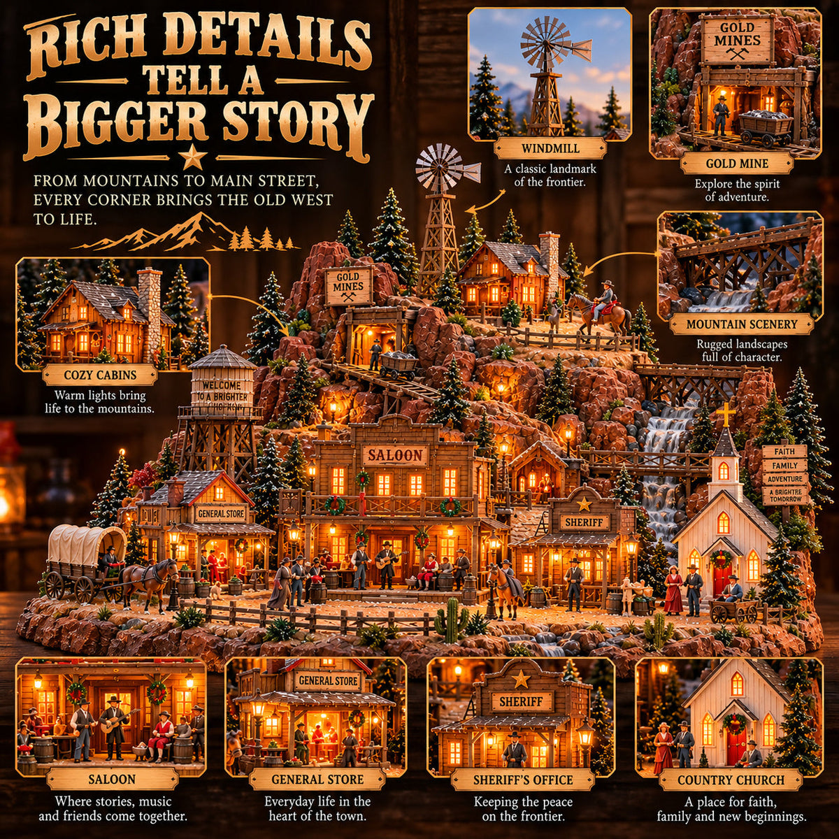 🤠 Ready to Bring the Old West Home?! ⭐ The Old Western Frontier – A Glowing Town Full of Legendary Stories!