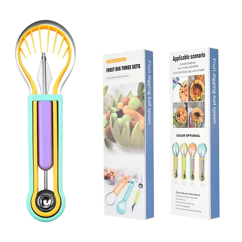 Multi-Functional Fruit Melon Baller Scoop Set