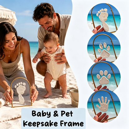 Tabletop Standing Sand Footprint Display Frame