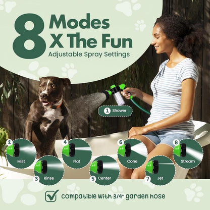Pet Bathing Sprayer with Shampoo Dispenser for Garden Hose No Power Needed