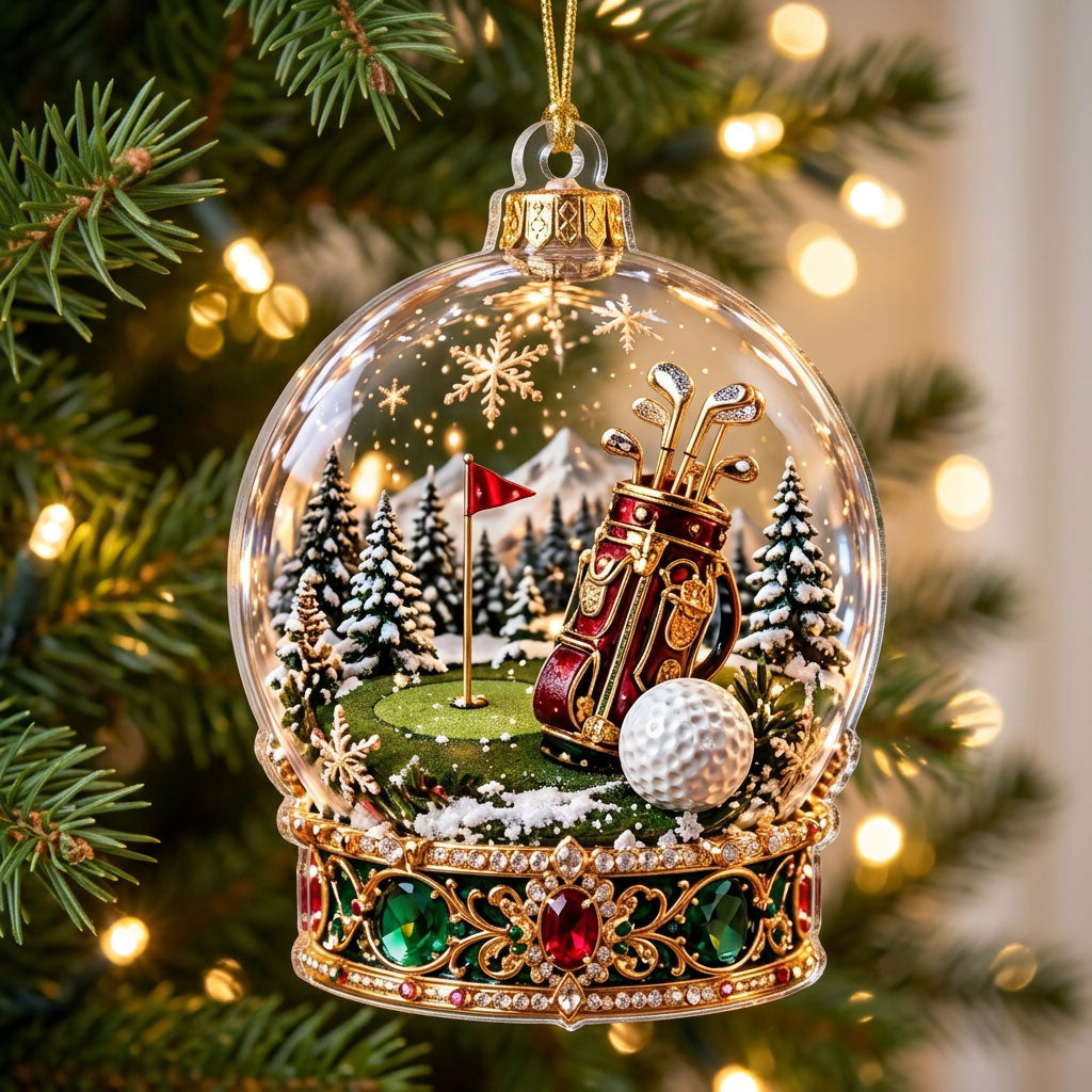 Golf Snow Globe XR1710012CL Christmas Ornament