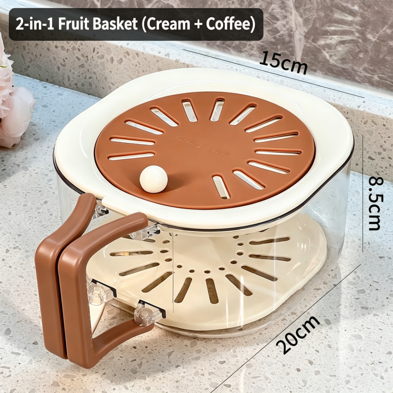 Double-Layer Foldable Drain Storage Basket