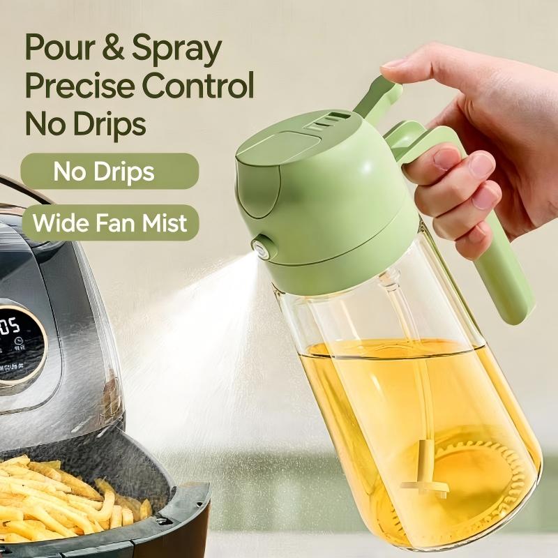 2 in 1 Oil Sprayer and Pourer Bottle for Olive Oil Vinegar Cooking