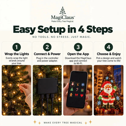 🔥Black Friday Deal 🎄Smart Animated Christmas Tree Lights – App-Controlled LED Effects