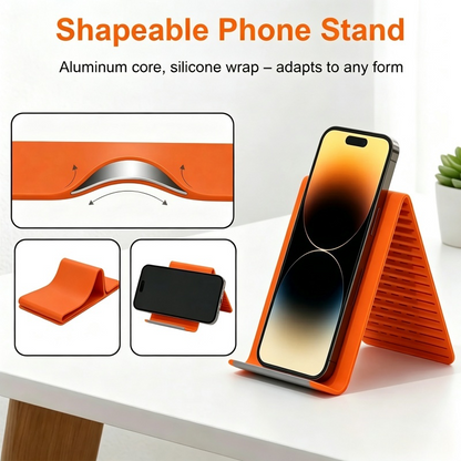 Multi-scene Shapeable Phone Holder Portable Foldable Silicone Aluminum Stand for Phone Tablet Switch Laptop