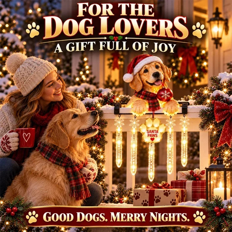 🎄Christmas Day Sale 49%🐶Santa Paws Railing Light