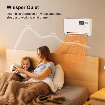 Black Friday Early Bird Deals-Wall-Mounted Space Heater with Thermostat and Remote Control