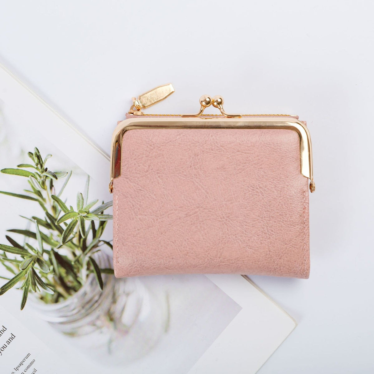 Women's Fashionable Solid Color Kiss Lock Wallet, Casual Versatile Coin Purse for Daily Used, Trendy All-match & Exquisite Wallet for Birthday Gift，Suitable for Thanksgiving, Christmas, and men's gift giving