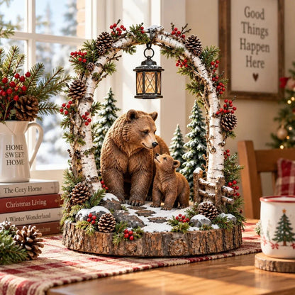 Woodland Christmas Lantern Collection – Lighted Forest Tabletop Decor